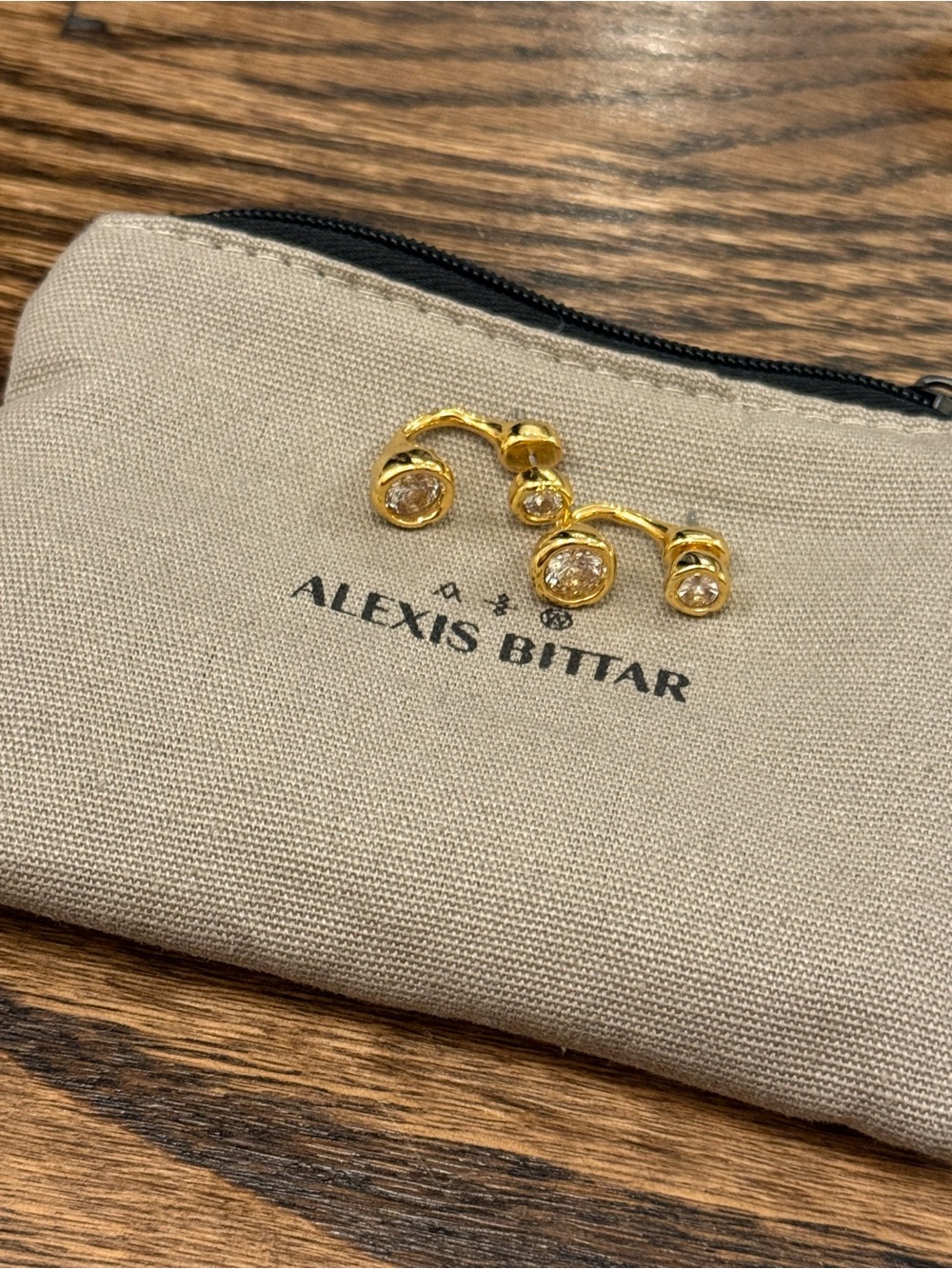 Asterales Gold Molten Front Back Earring - Alexis Bittar - new - Picture 5 of 9